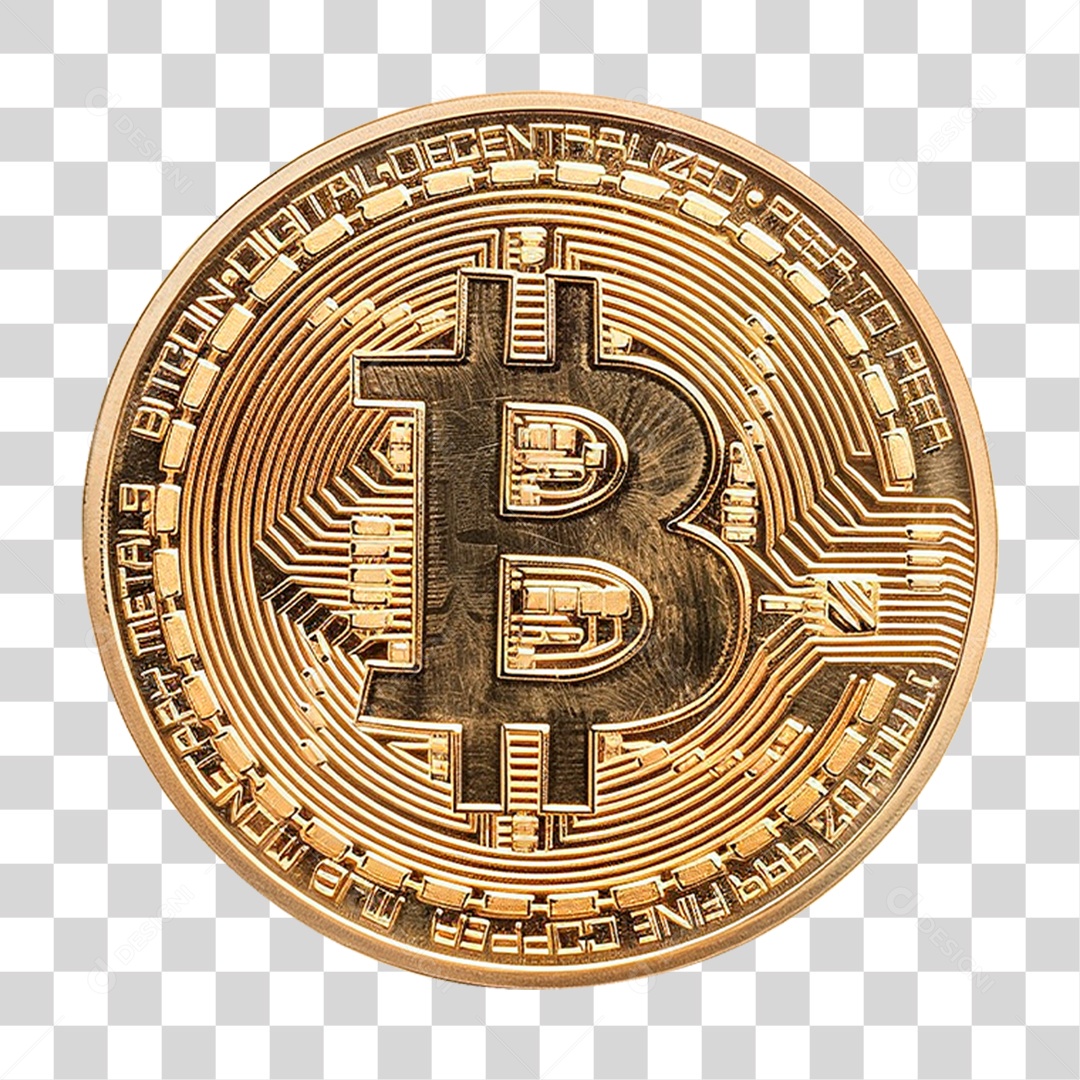 Moeda Bitcoin PNG Transparente