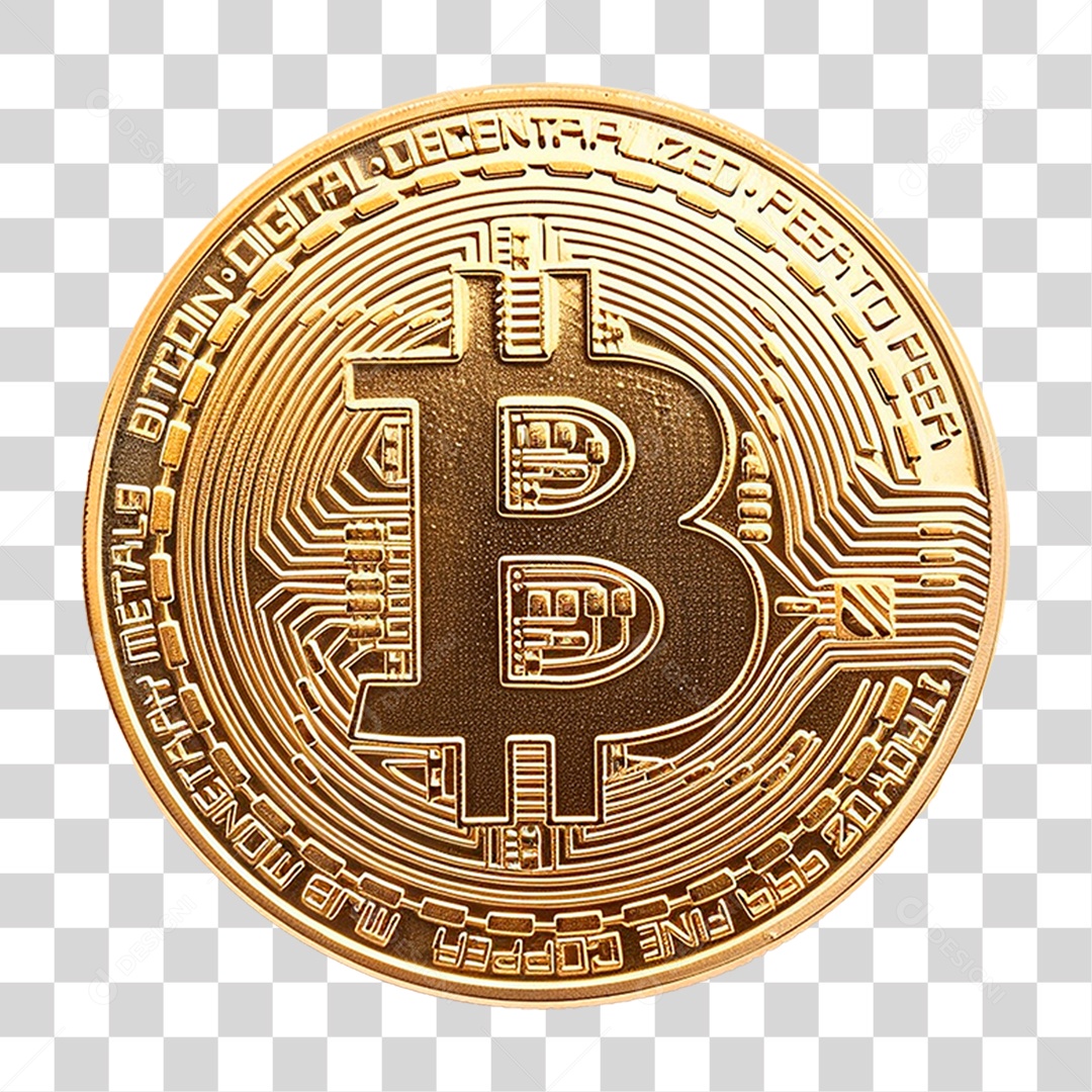 Moeda Bitcoin PNG Transparente