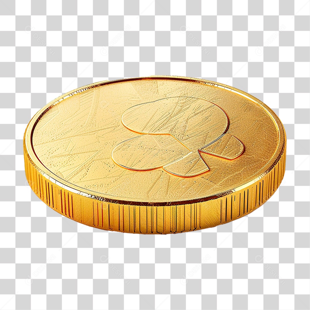 Moeda de Ouro PNG Transparente