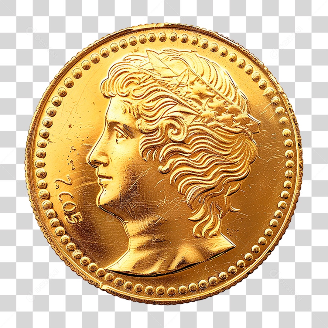 Moeda de Ouro PNG Transparente