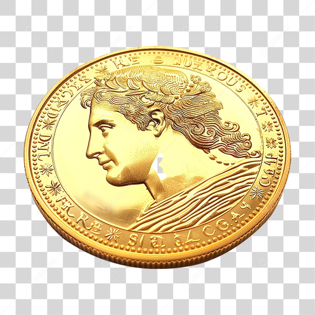 Moeda Dourada PNG Transparente