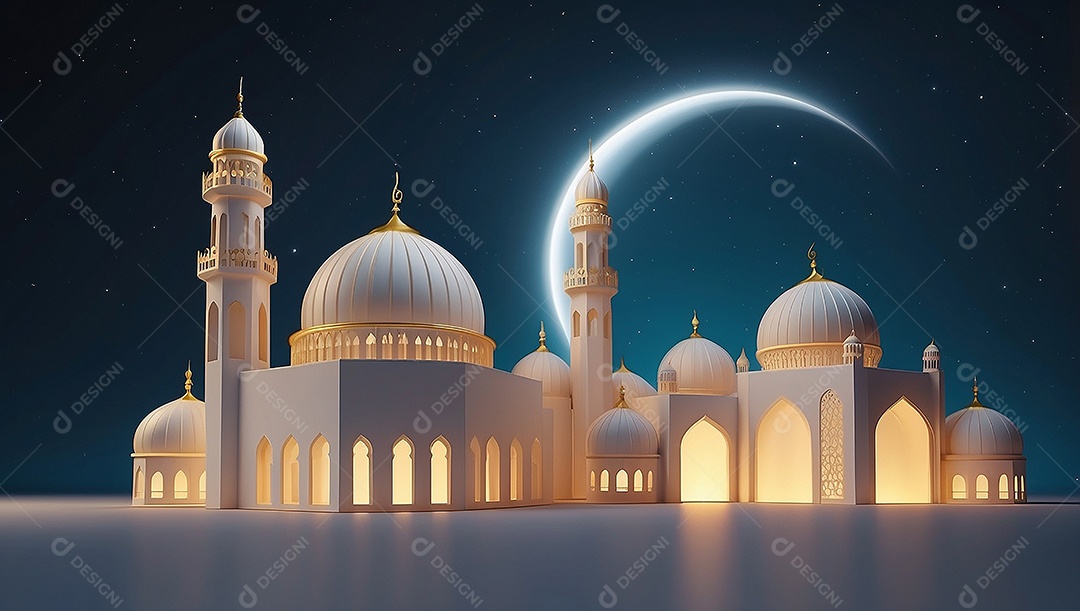 Padrão ramadan 3d mesquita islâmica fundo claro-9c10-484a-baf0-c8018e45678e