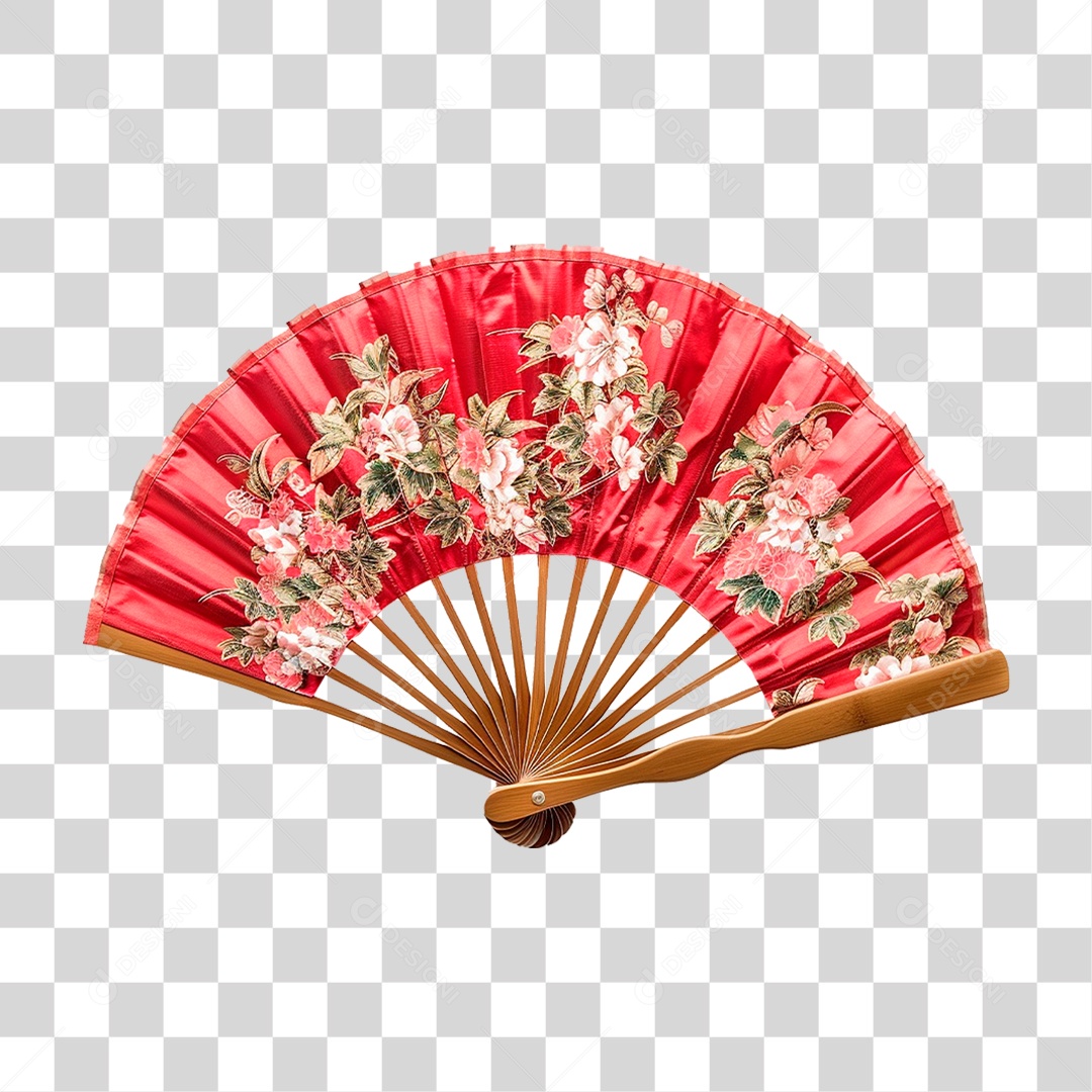 Leque Florido PNG Transparente