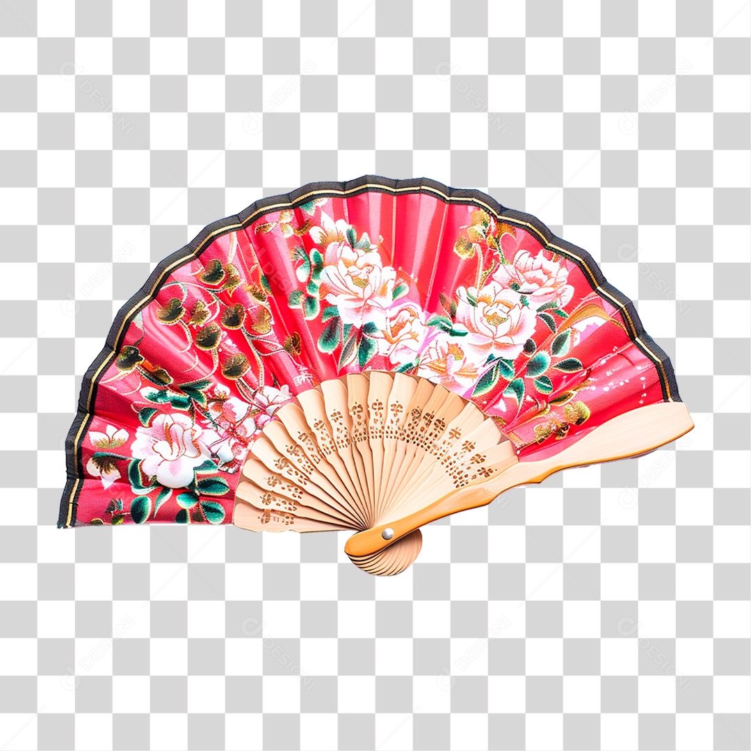 Leque Florido PNG Transparente