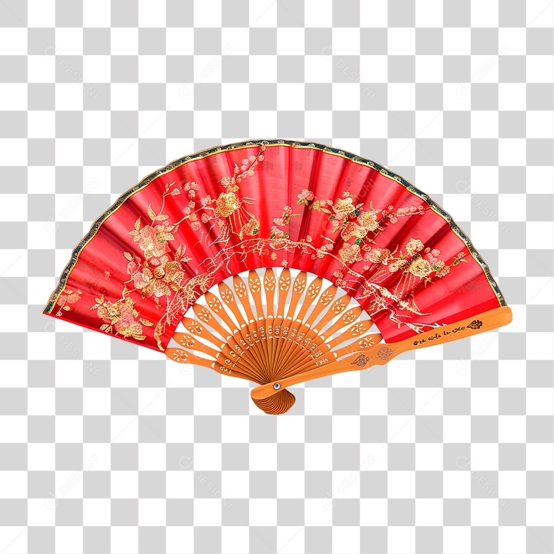 Leque Florido PNG Transparente