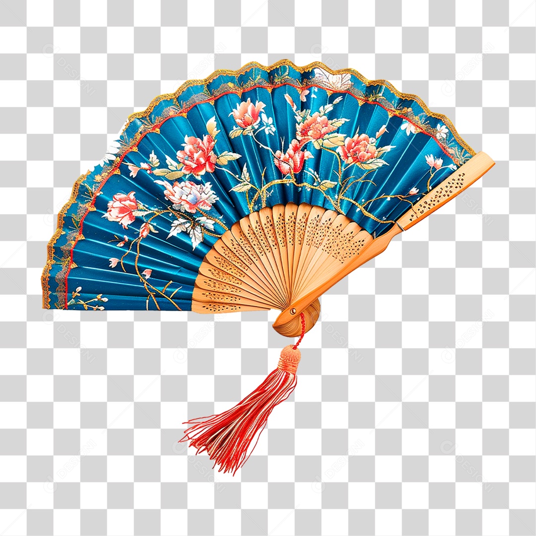 Leque Florido PNG Transparente