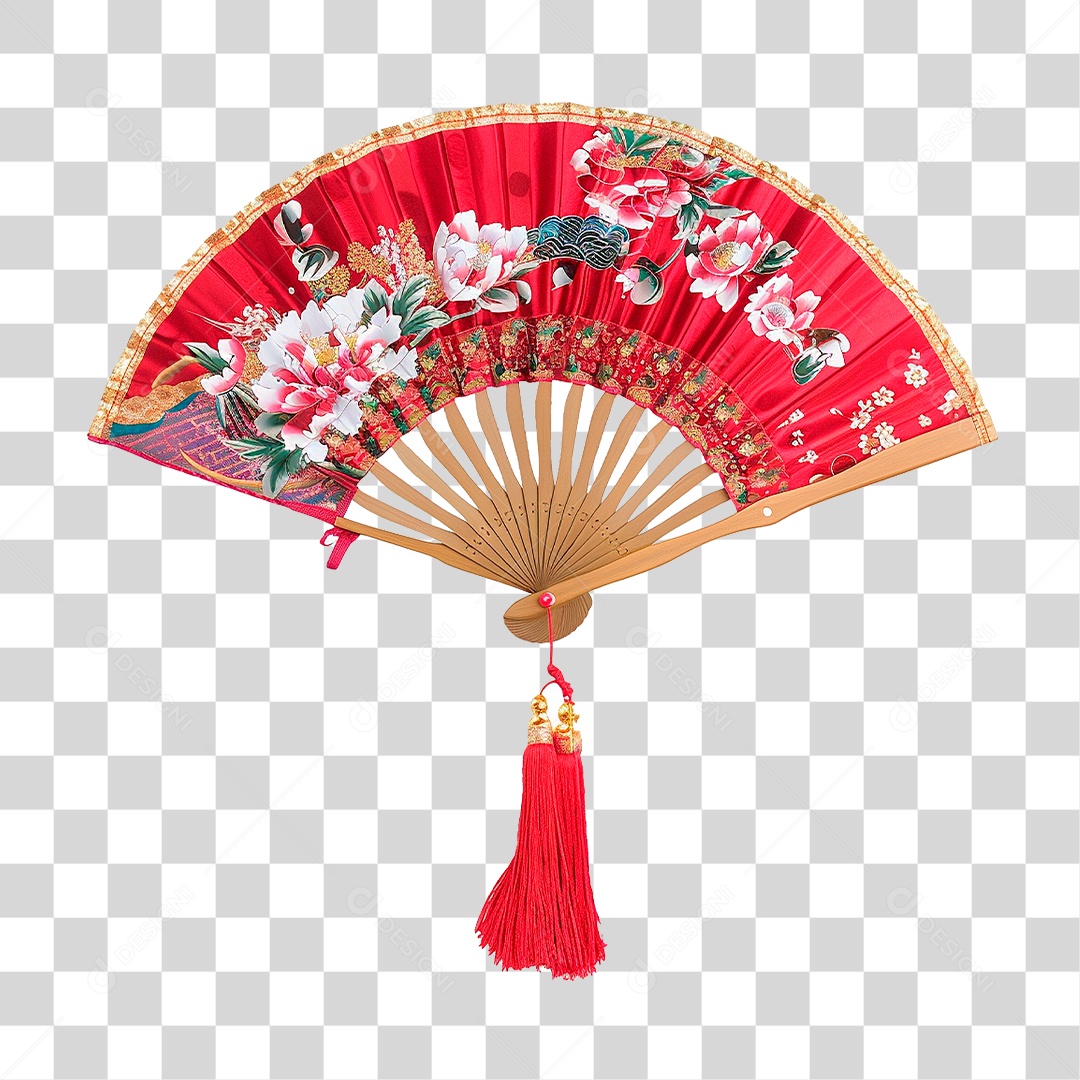 Leque Florido PNG Transparente