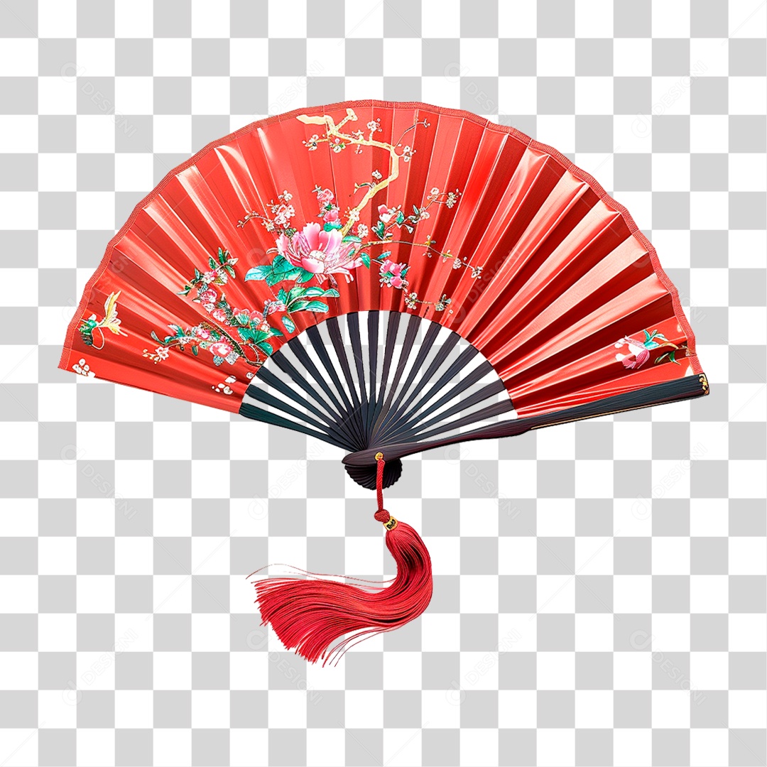 Leque Florido PNG Transparente