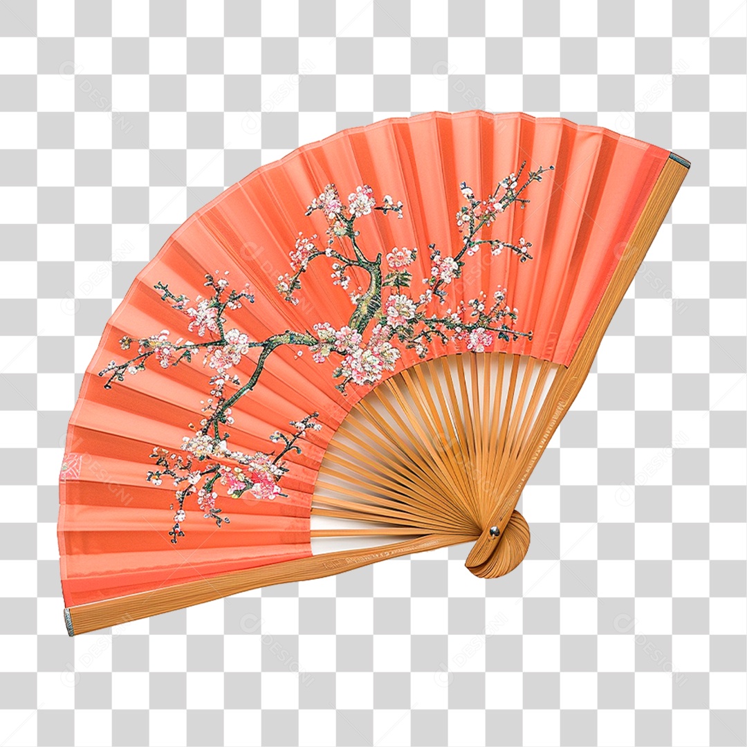 Leque Florido PNG Transparente