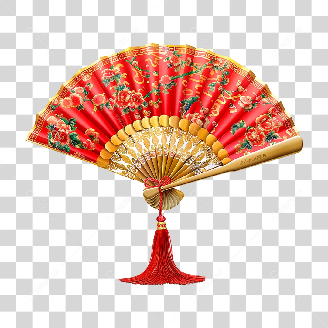 Leque Florido PNG Transparente