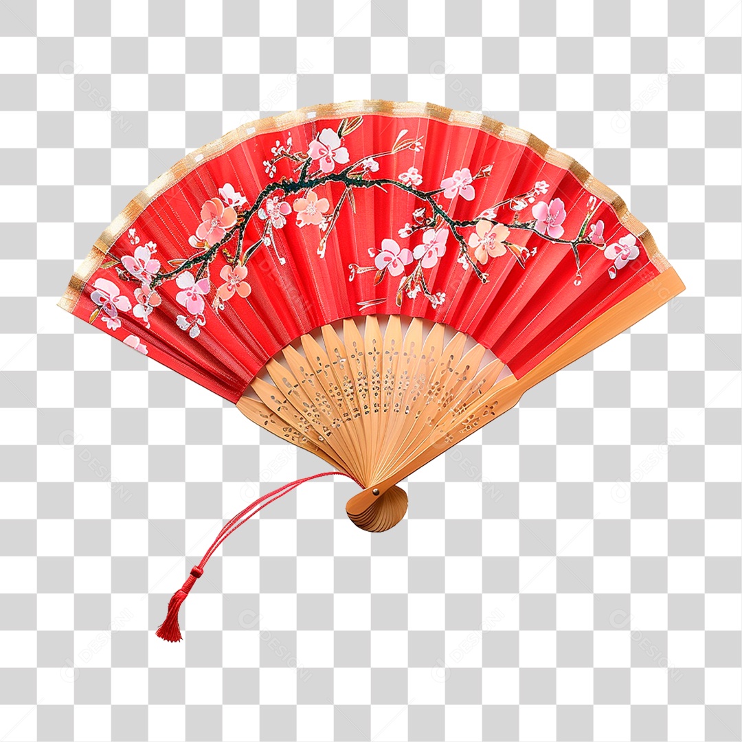 Leque Florido PNG Transparente