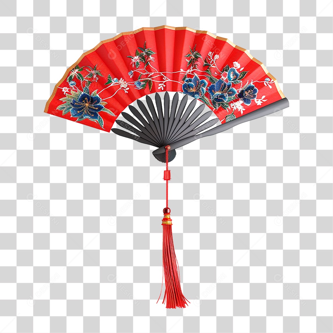 Leque Florido PNG Transparente