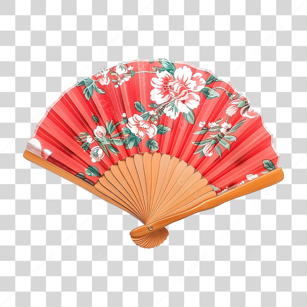 Leque Florido PNG Transparente