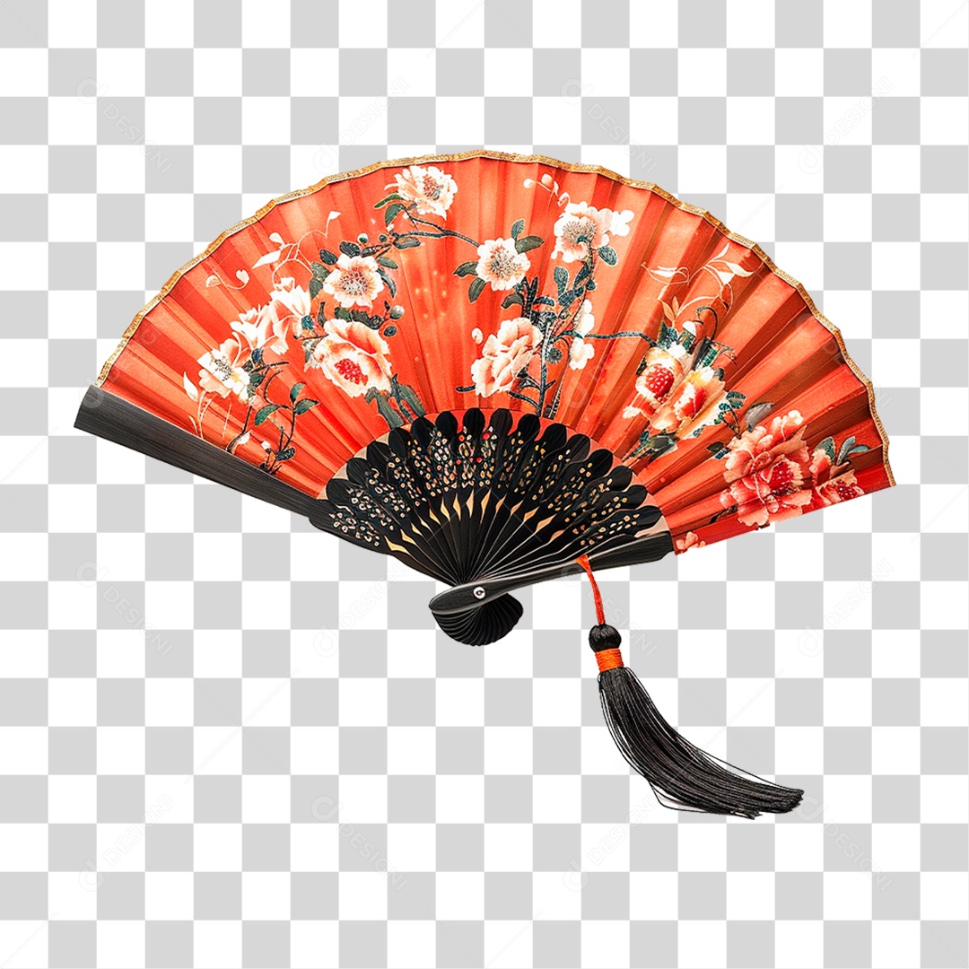 Leque Florido PNG Transparente