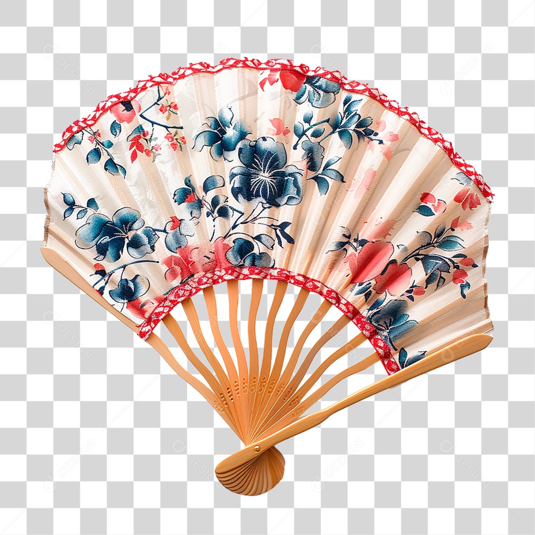 Leque Florido PNG Transparente