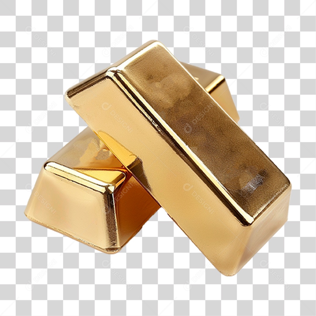 Barras de Ouro PNG Transparente