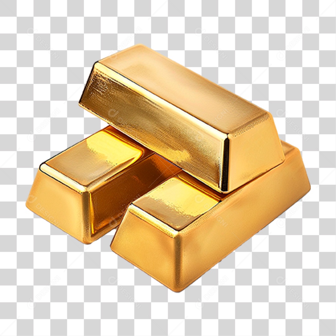 Barras de Ouro PNG Transparente