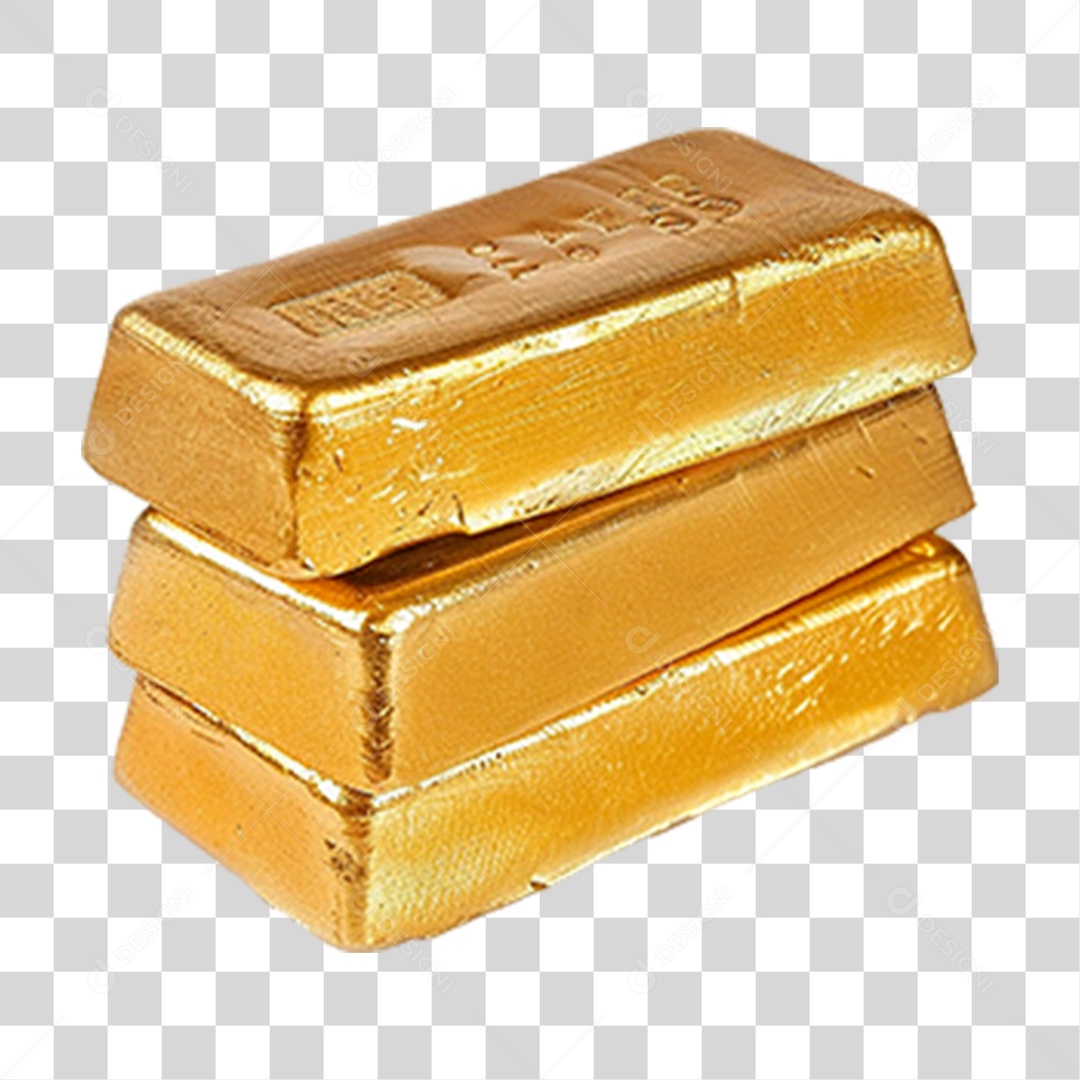 Barras de Ouro PNG Transparente