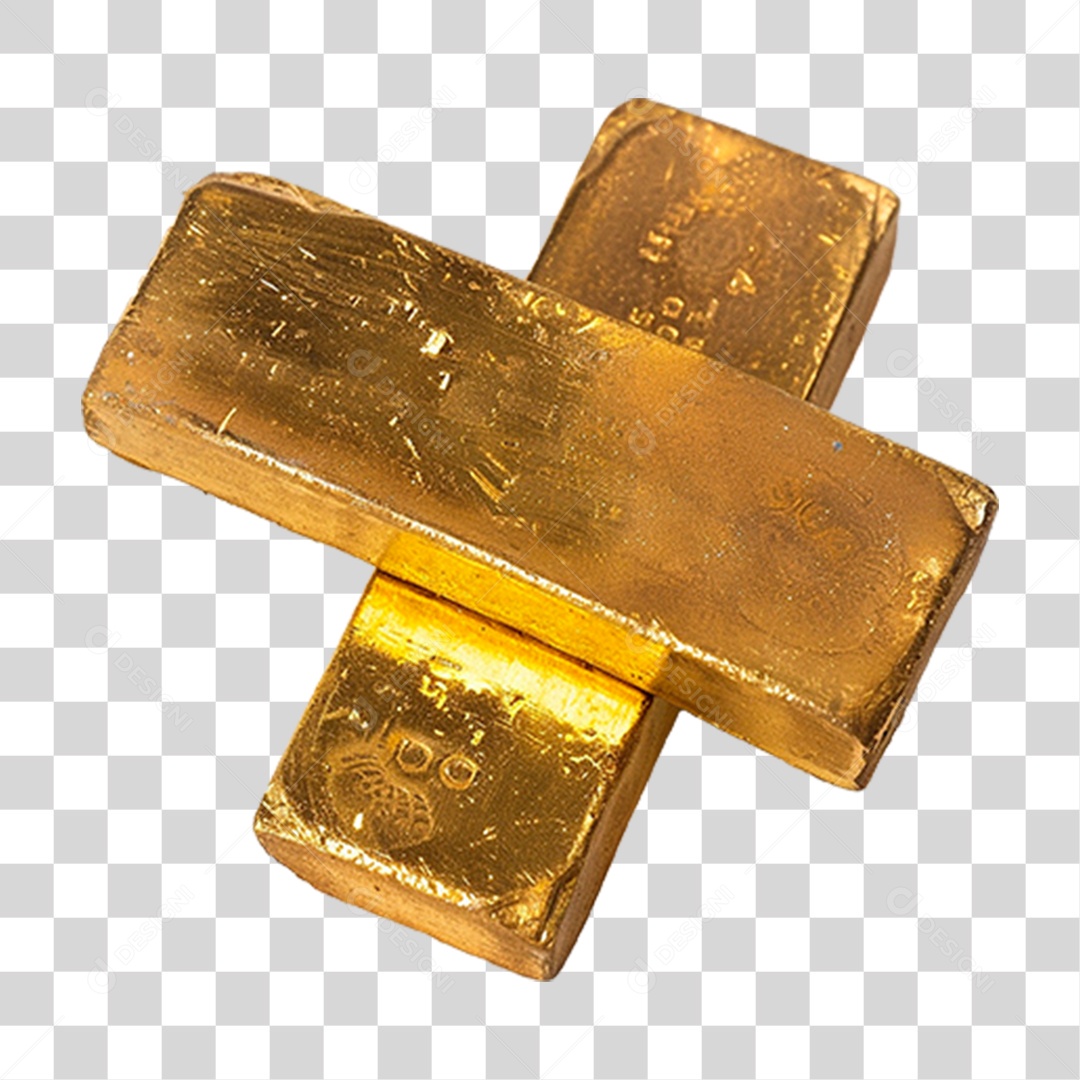 Barras de Ouro PNG Transparente