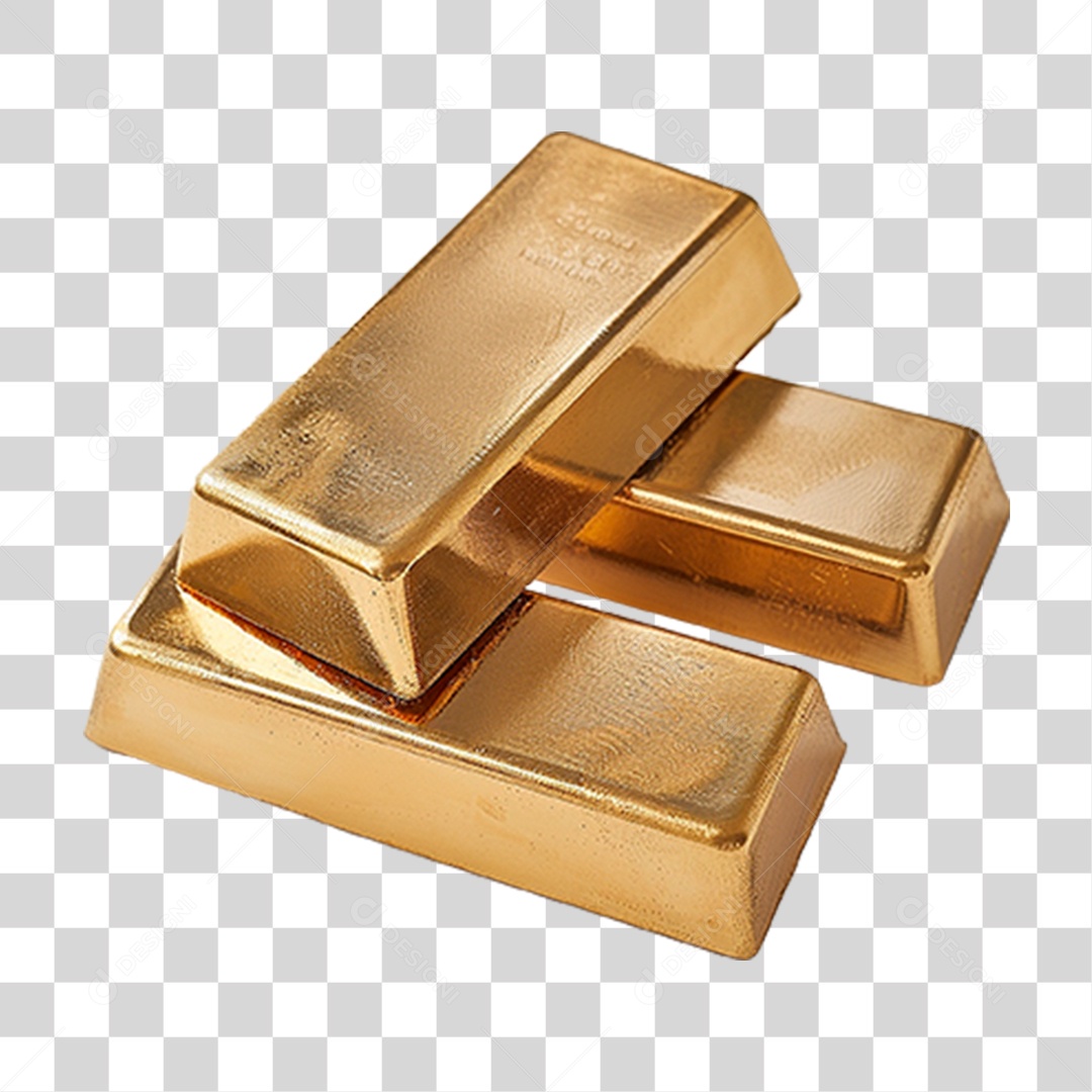 Barras de Ouro PNG Transparente