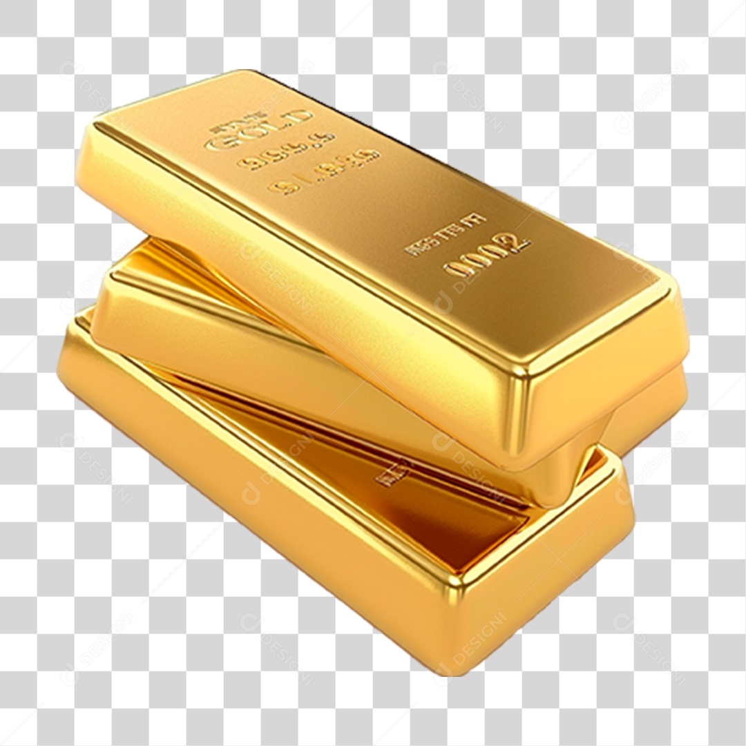 Barras de Ouro PNG Transparente