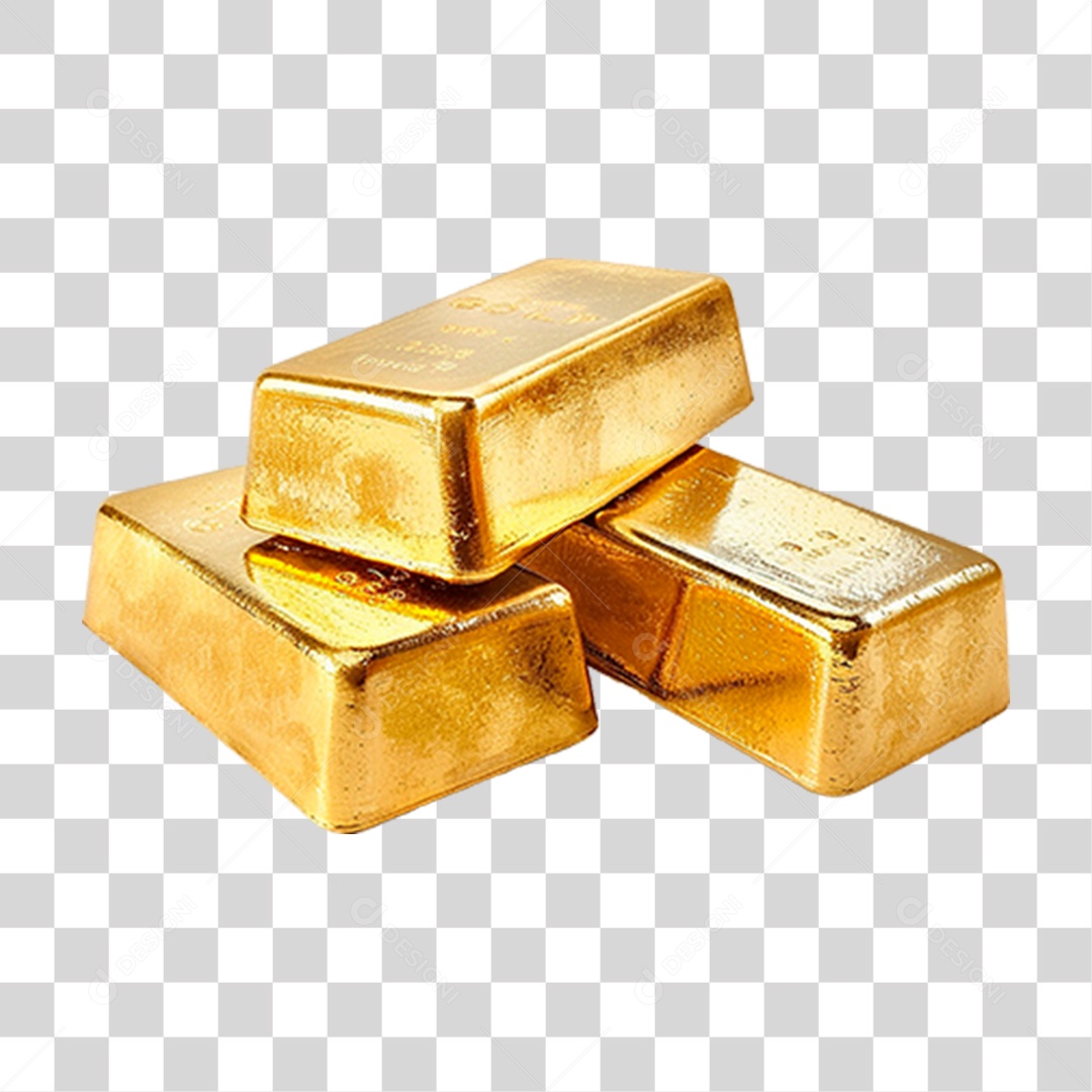 Barras de Ouro PNG Transparente