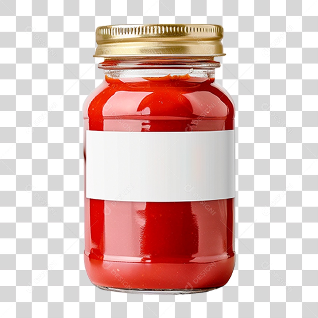 Pote com Molho de Tomate PNG Transparente