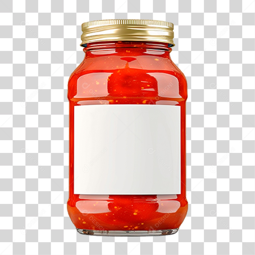 Pote com Molho de Tomate PNG Transparente