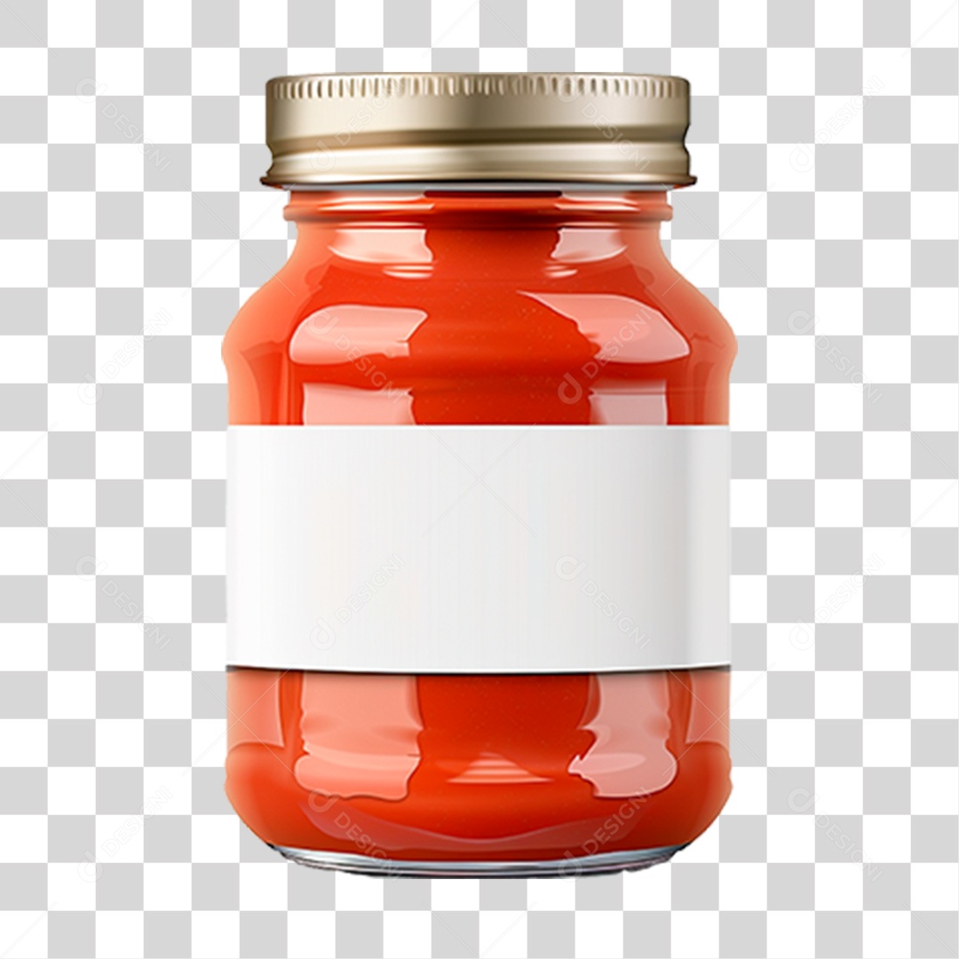 Pote com Molho de Tomate PNG Transparente