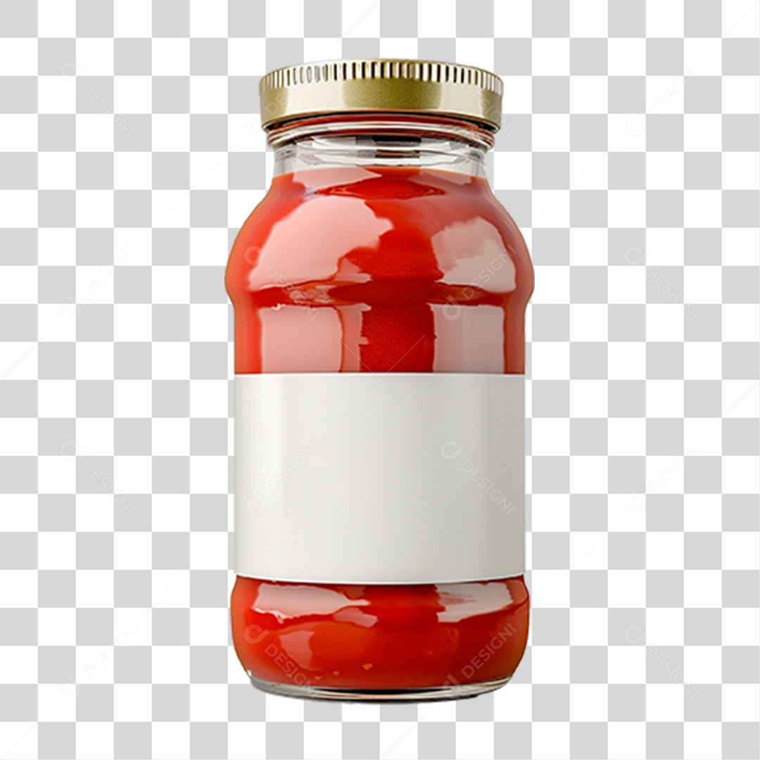 Pote com Molho de Tomate PNG Transparente