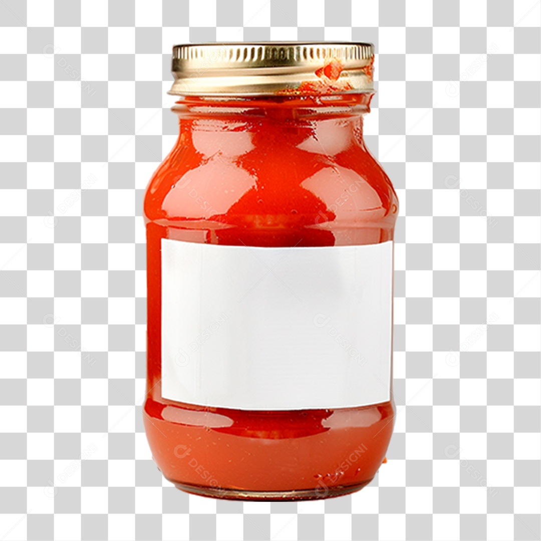 Pote com Molho de Tomate PNG Transparente