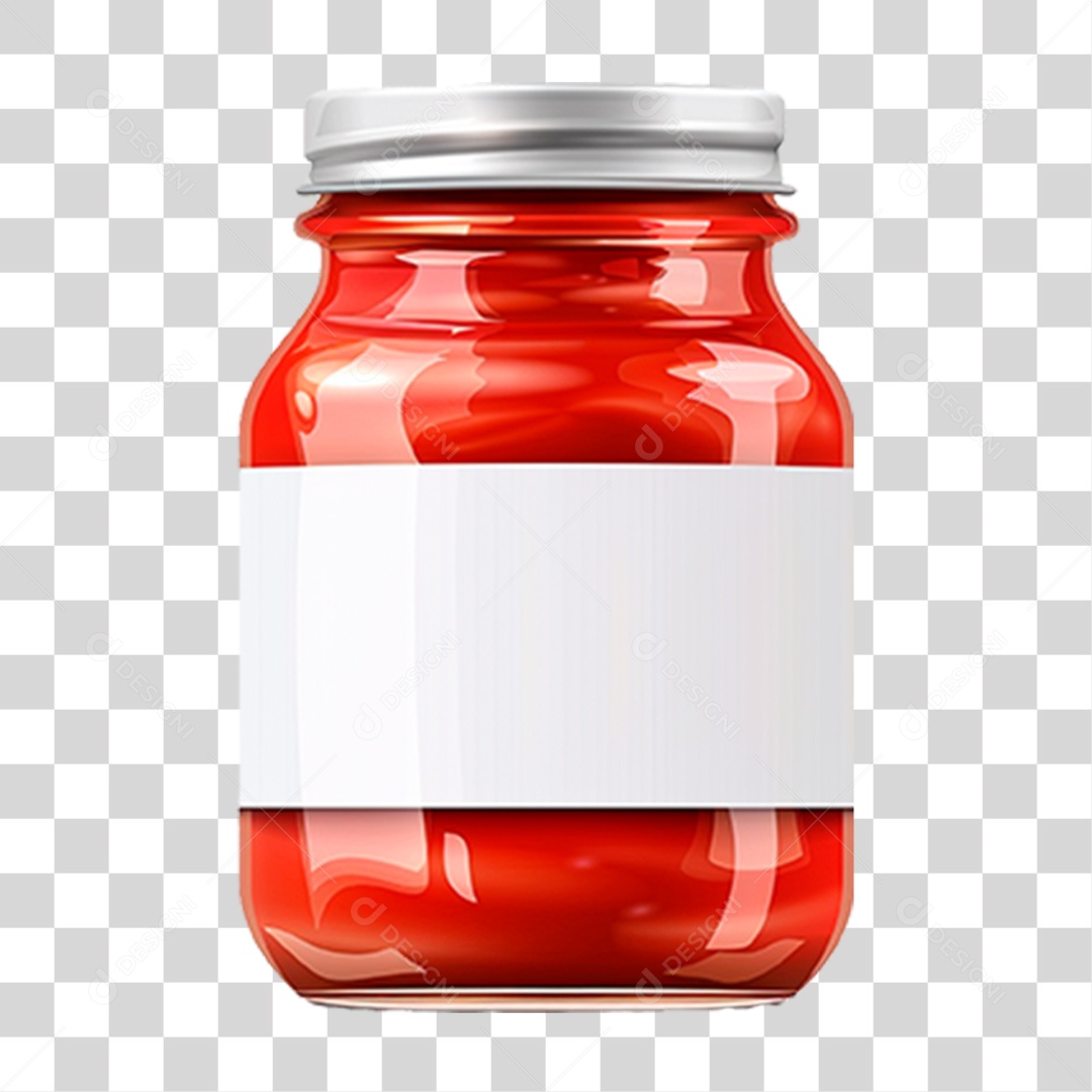 Pote com Molho de Tomate PNG Transparente