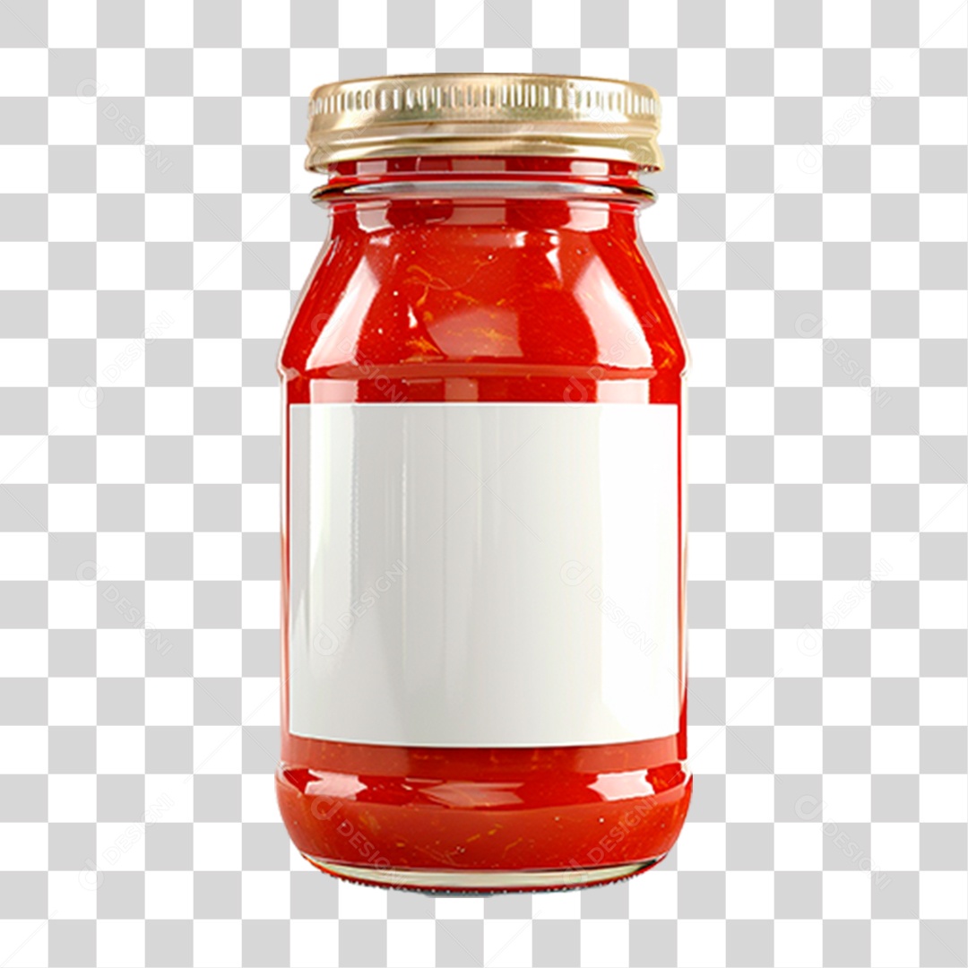 Pote com Molho de Tomate PNG Transparente