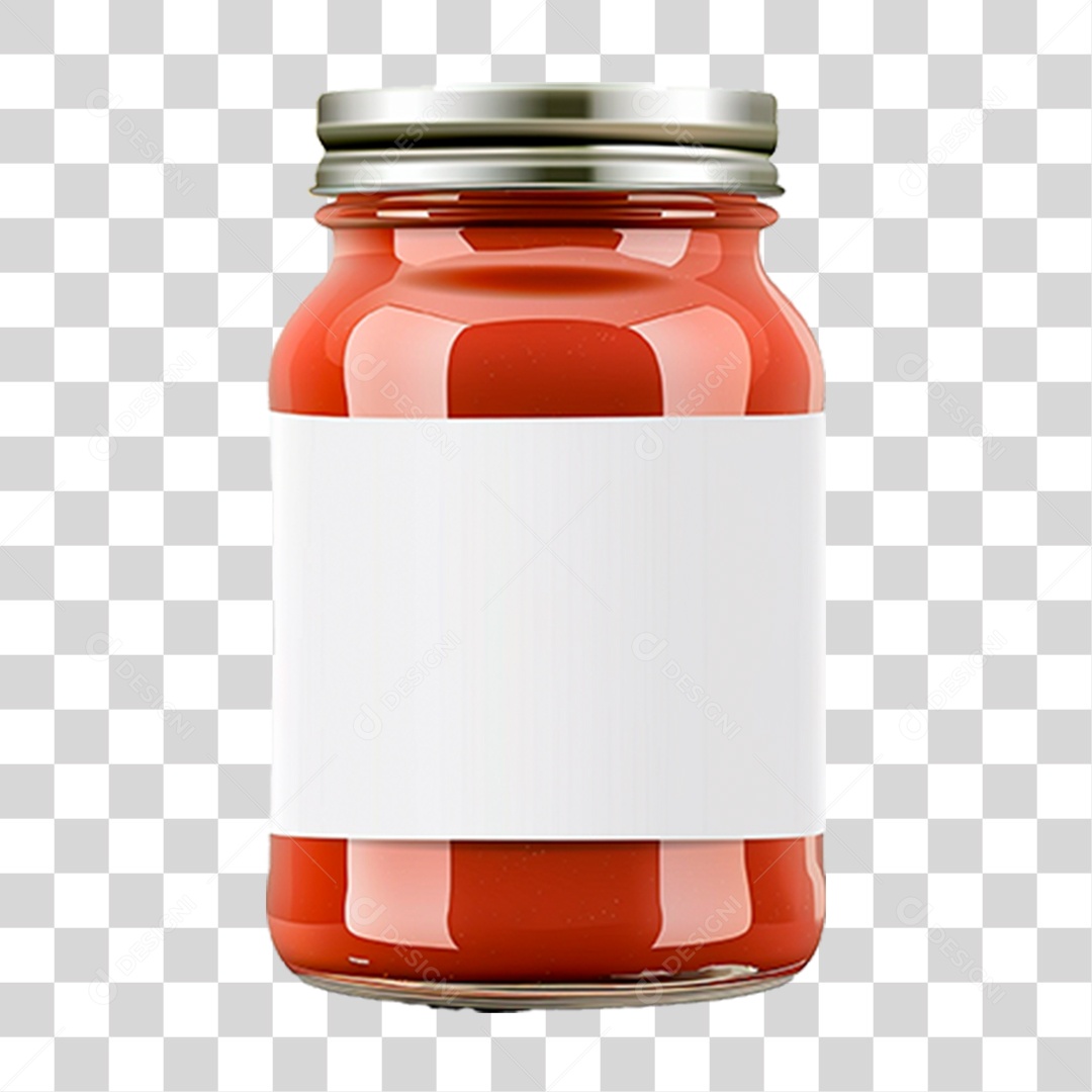 Pote com Molho de Tomate PNG Transparente