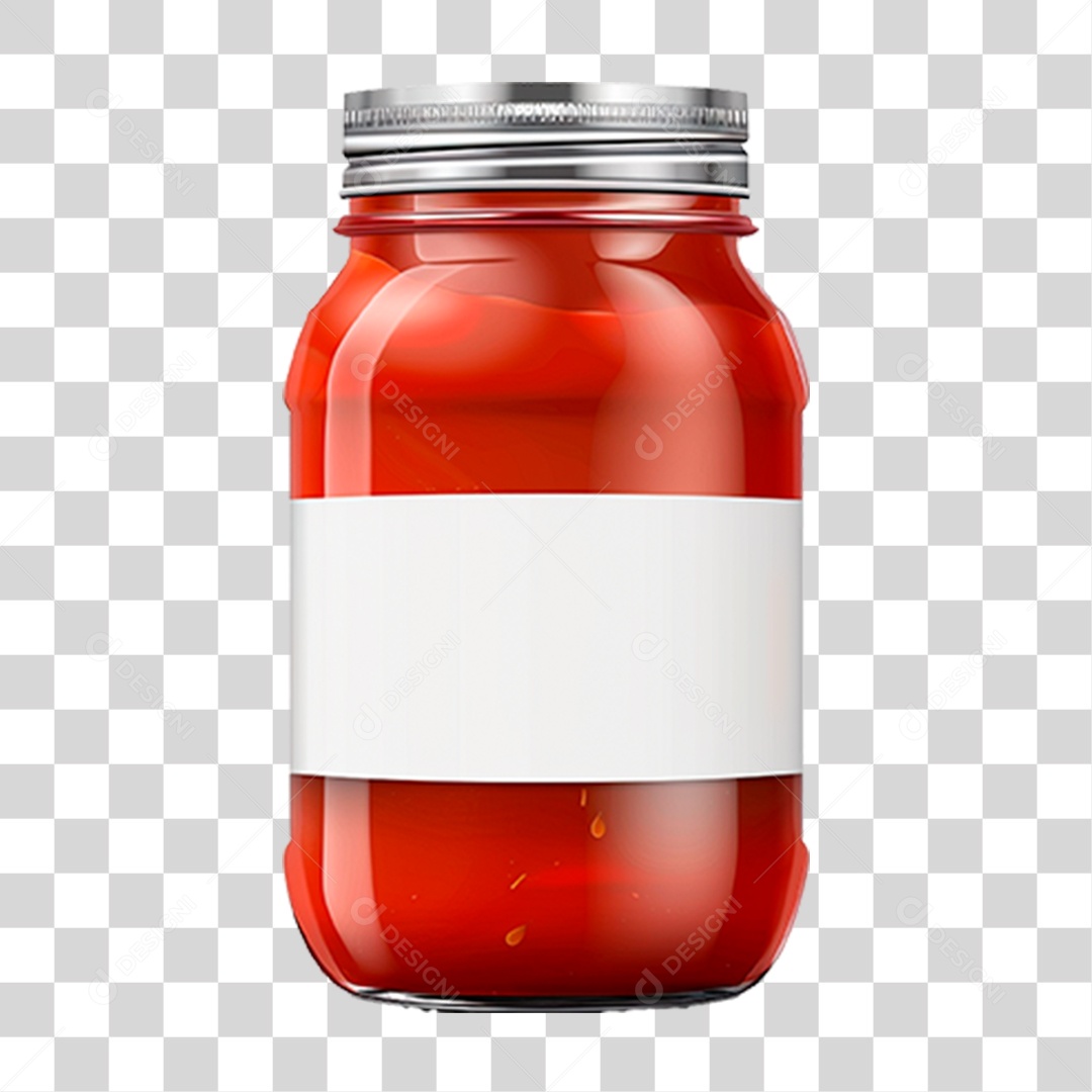 Pote com Molho de Tomate PNG Transparente