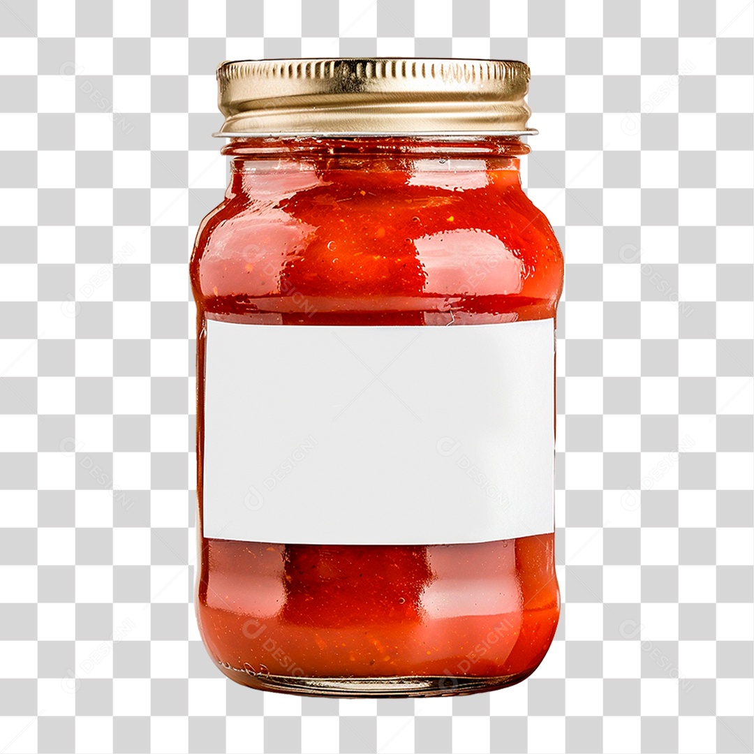 Pote com Molho de Tomate PNG Transparente