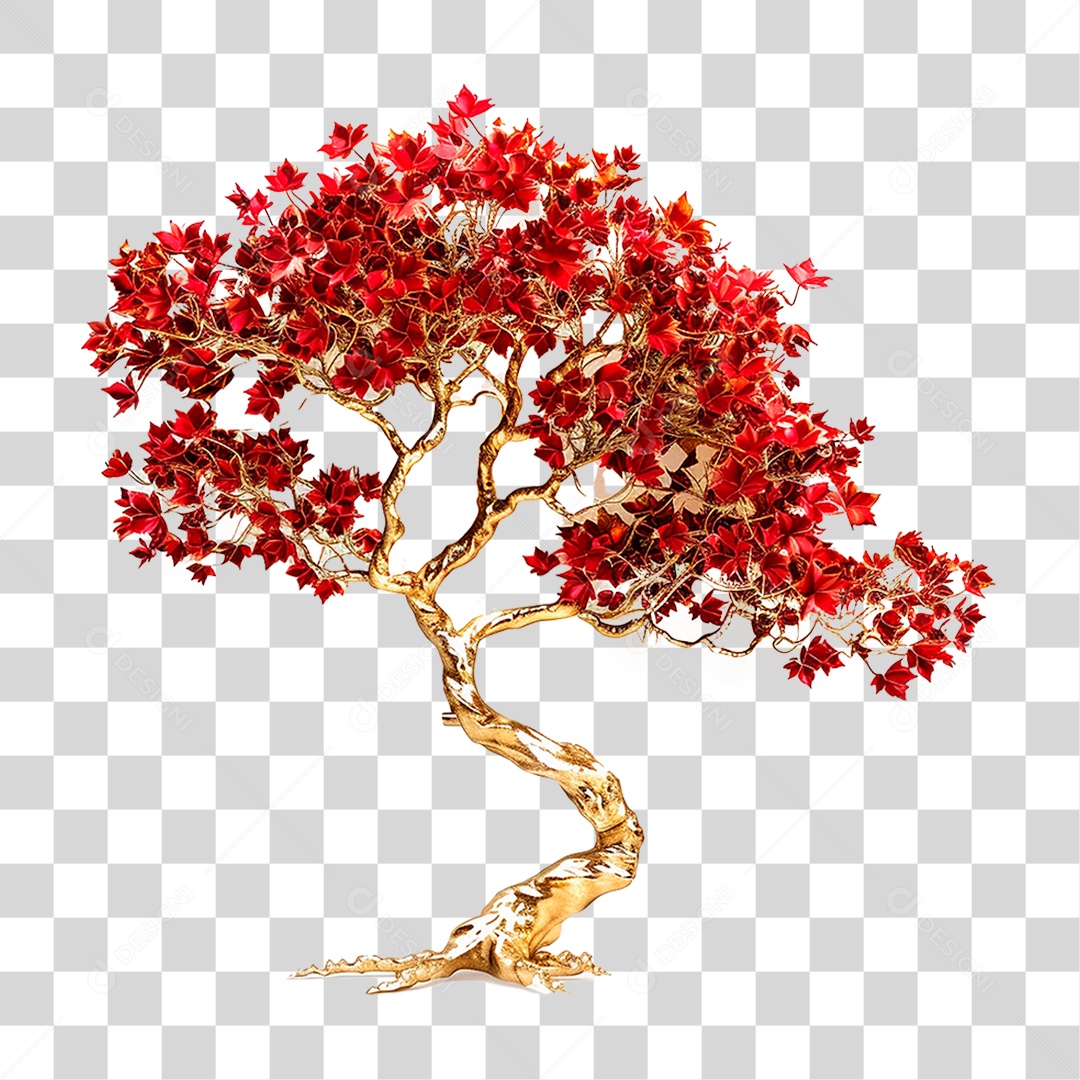 Árvore Vermelha PNG Transparente