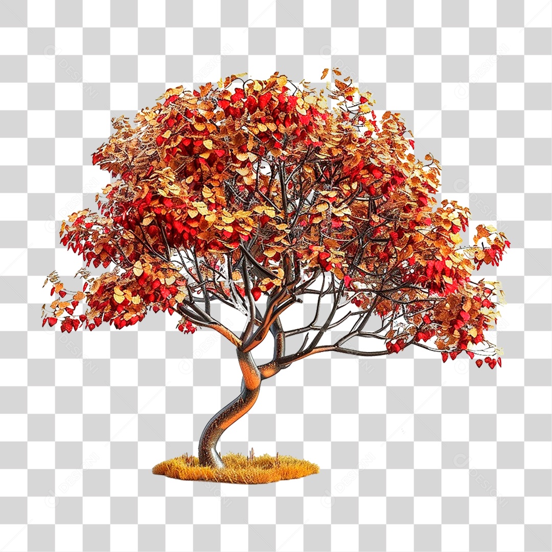 Árvore Vermelha PNG Transparente