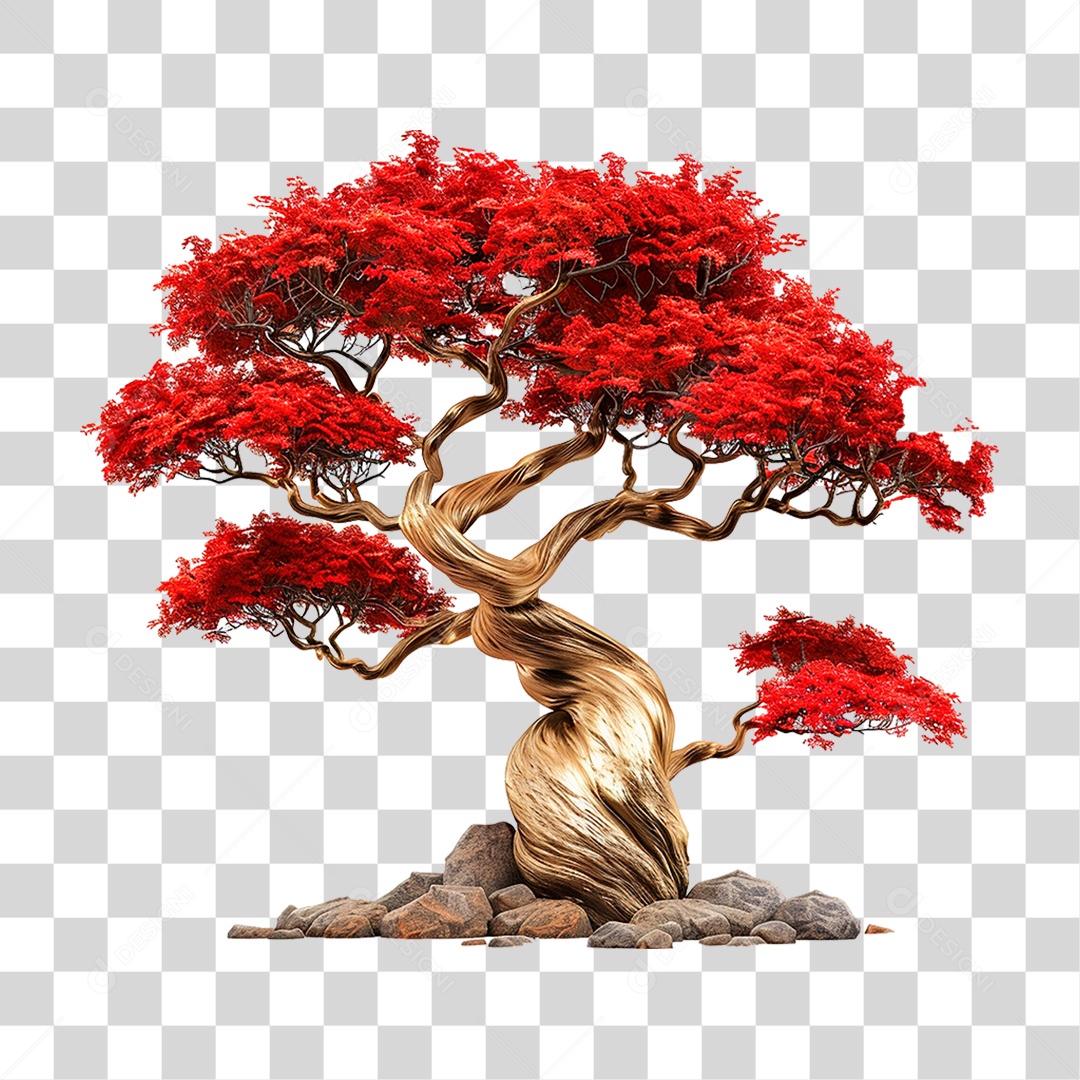Árvore Vermelha PNG Transparente