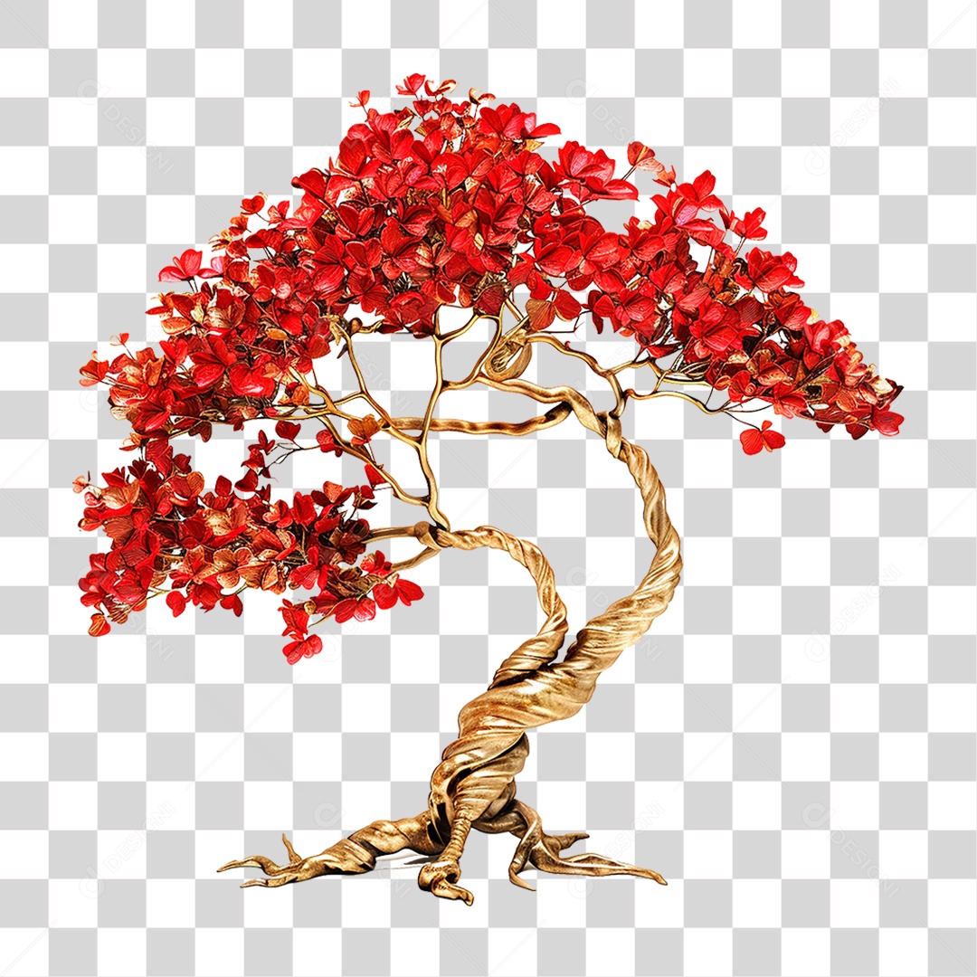 Árvore Vermelha PNG Transparente