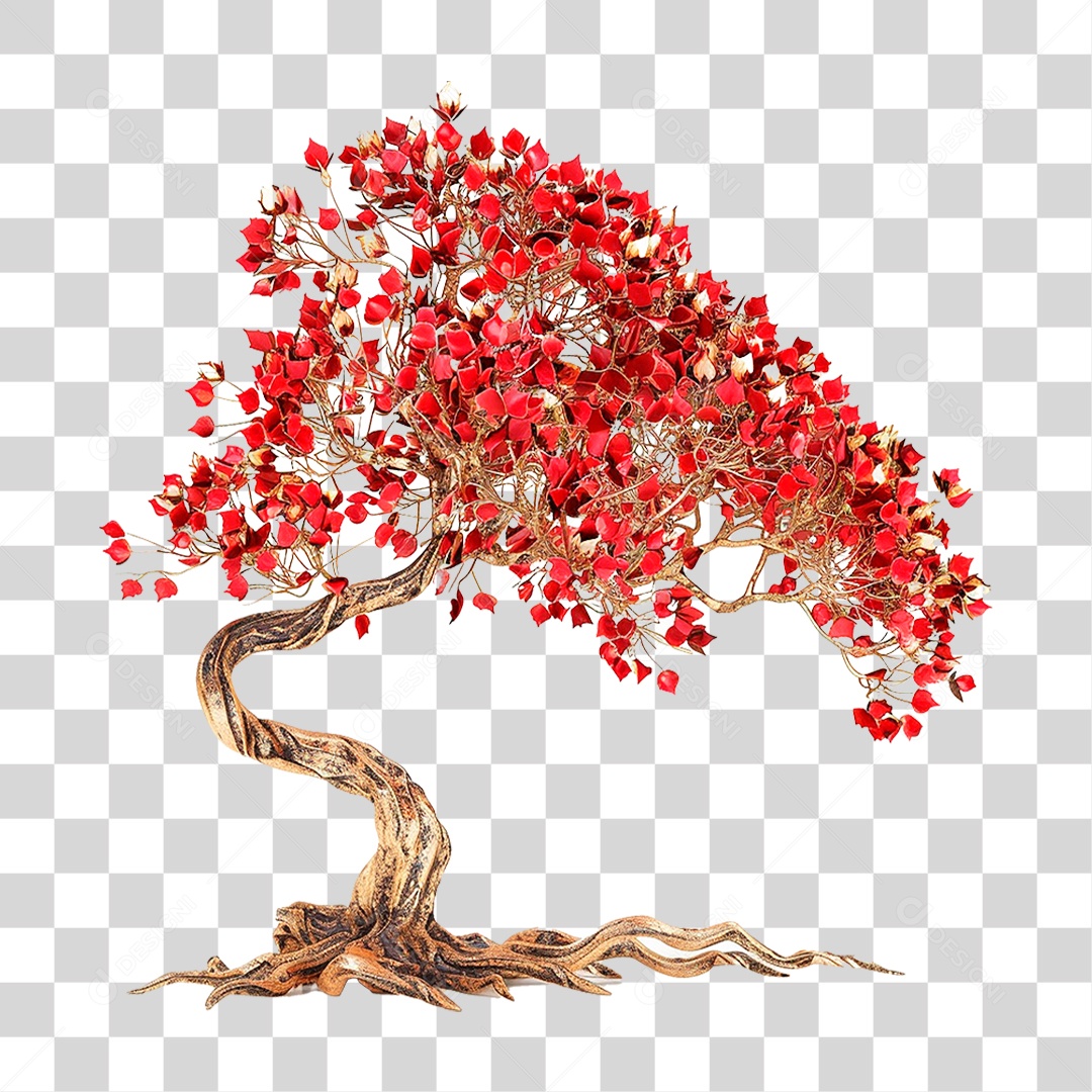 Árvore Vermelha PNG Transparente