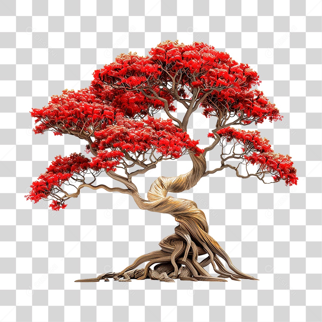 Árvore Vermelha PNG Transparente