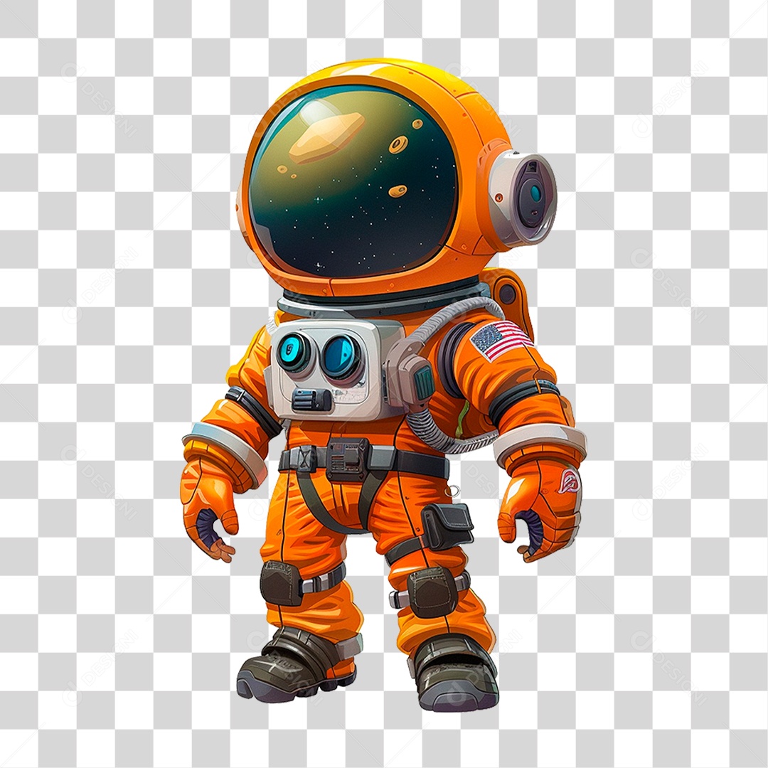Personagem Astronauta PNG Transparente