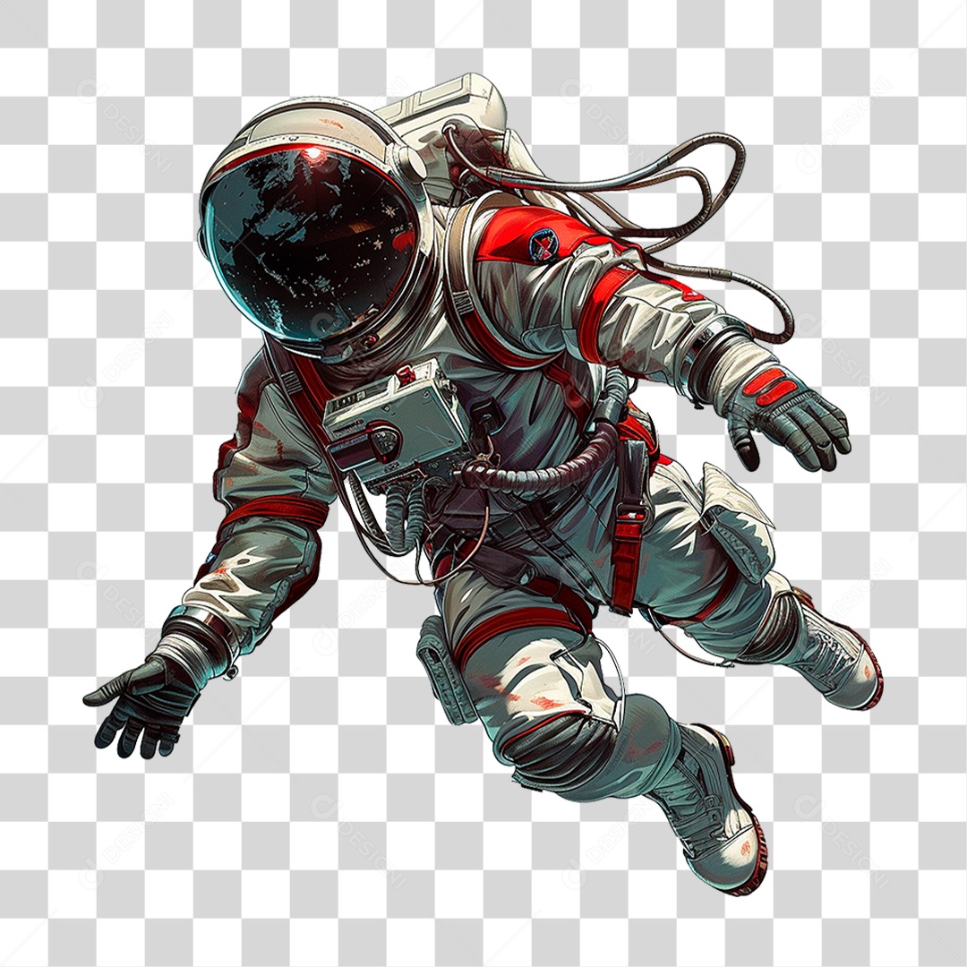 Personagem Astronauta PNG Transparente