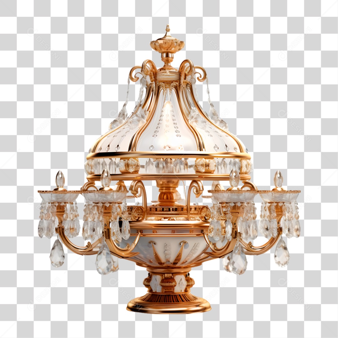 Lustre Metálico PNG Transparente