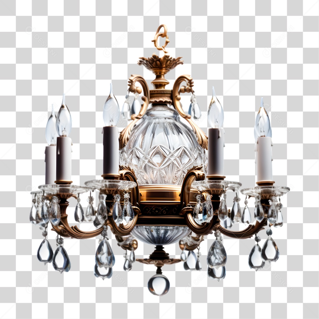 Lustre Metálico PNG Transparente