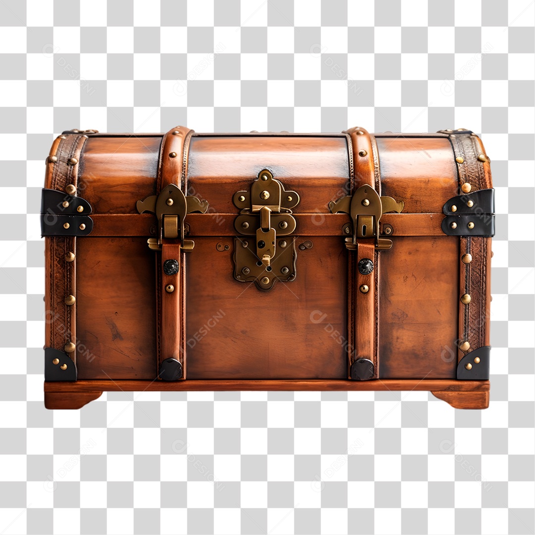 Baú de Madeira PNG Transparente