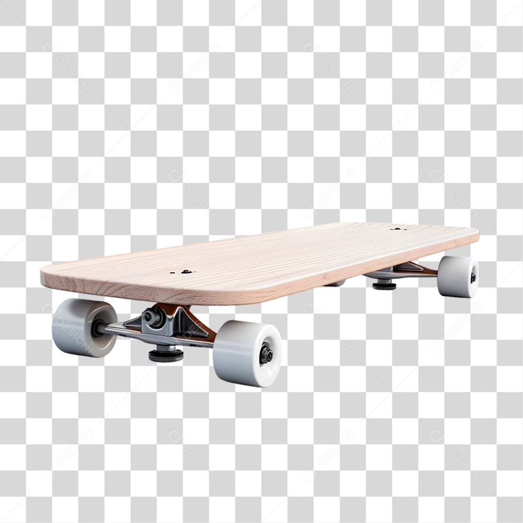 Skate de Madeira PNG Transparente