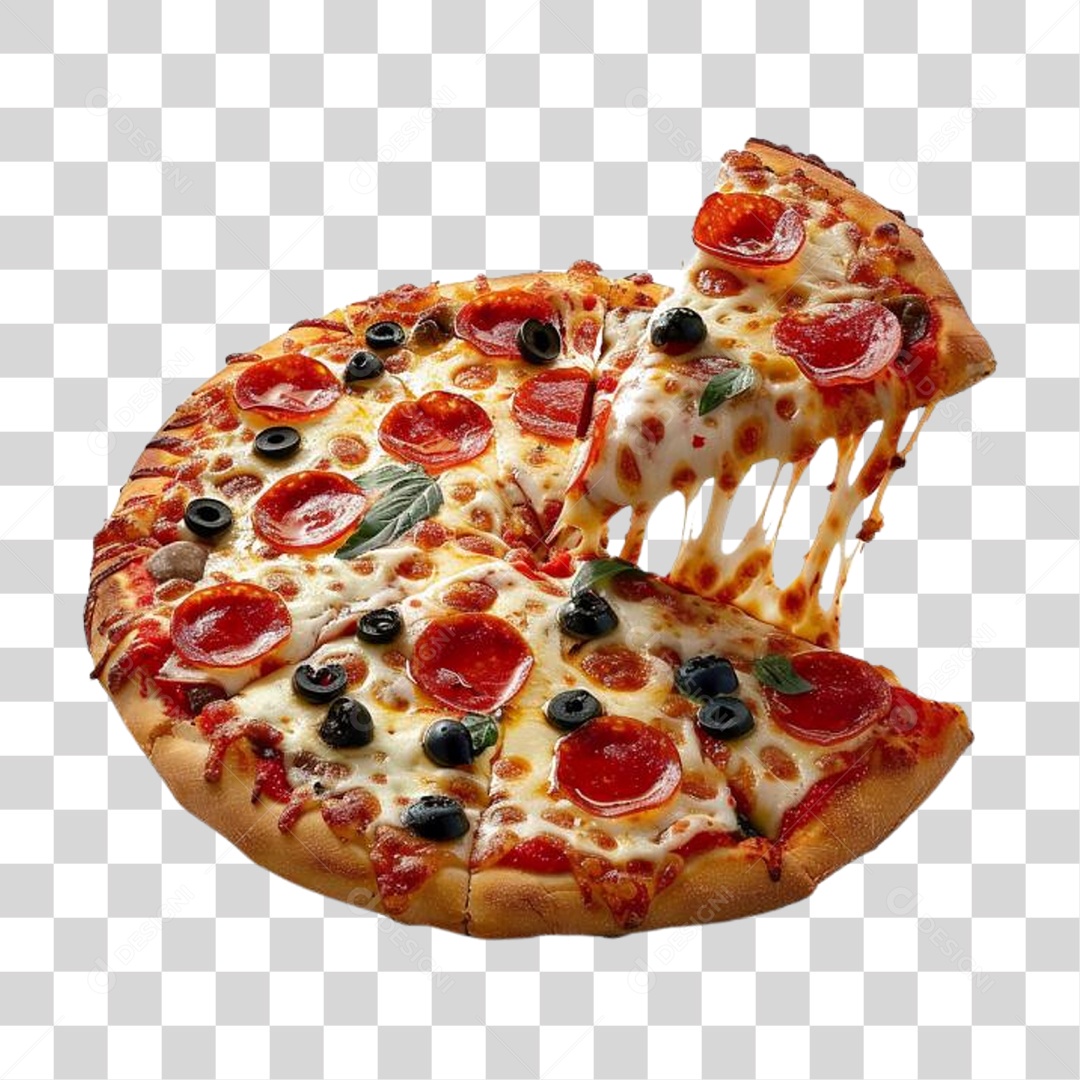 Pizza Vários Sabores PNG Transparente