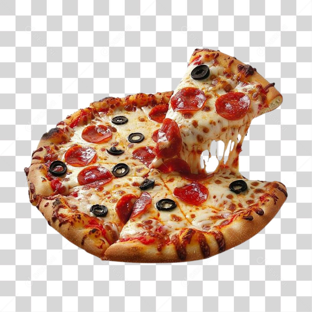 Pizza Vários Sabores PNG Transparente